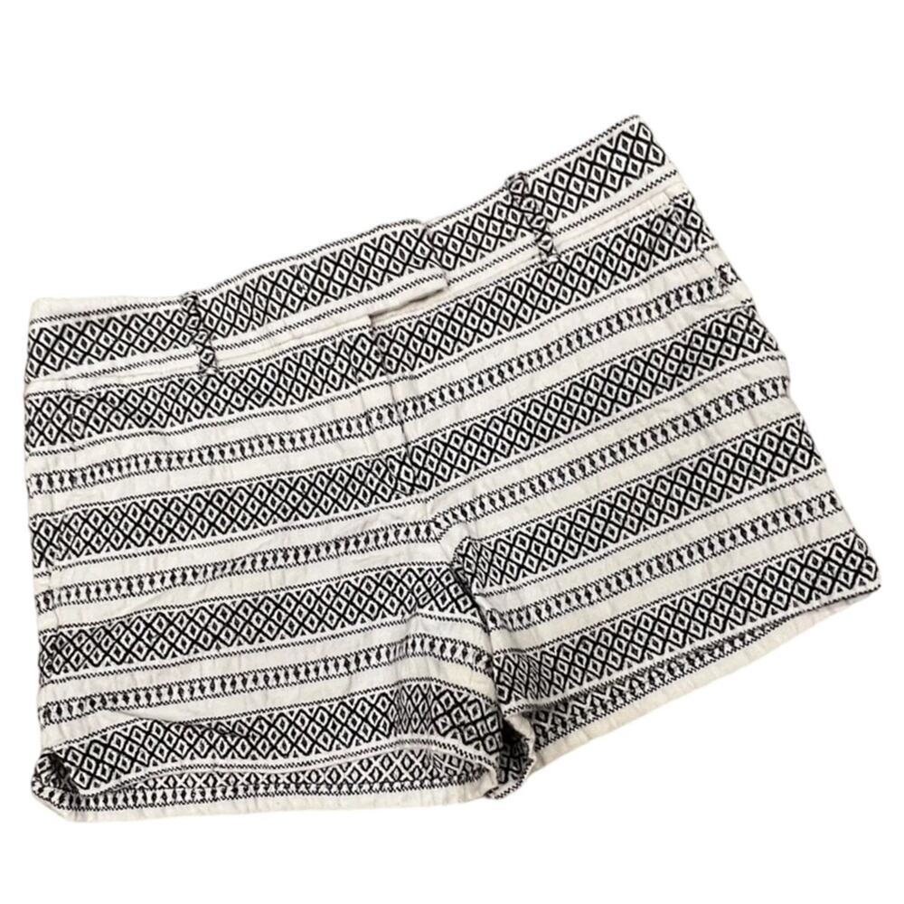 NWT LOFT The Riviera Short Black And Cream Shorts Mid Rise W/Pockets Size 10 - Picture 4 of 8